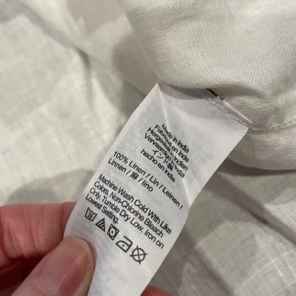 J.Crew Women's Sz 6 White Garçon Classic Shirt Baird McNutt Irish Linen CG940 - Picture 10 of 11